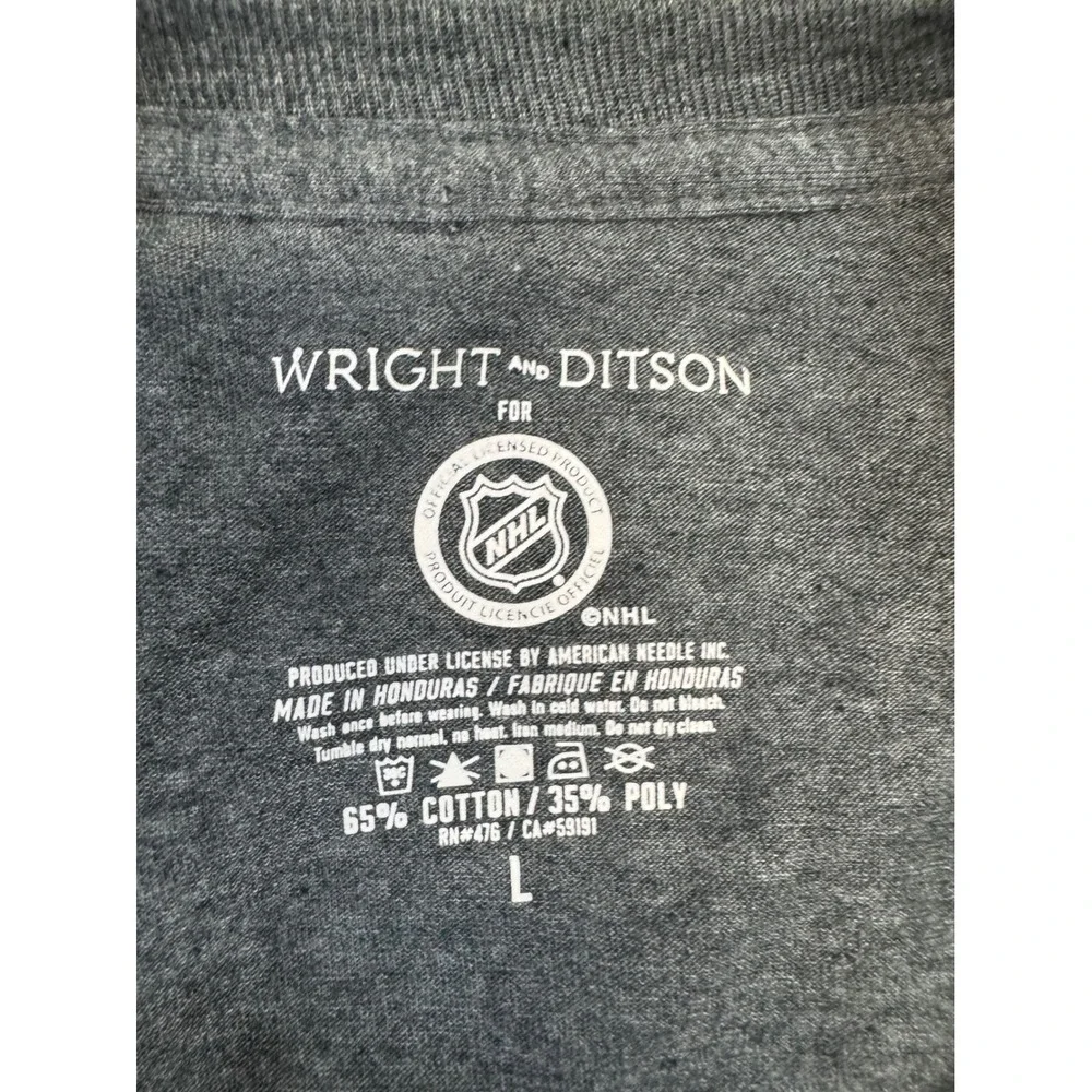 Wright and Ditson Washington Capitals NHL Hockey T-Shirt Mens‎ Large Gray L